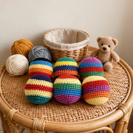 Knitted Juggling Footbags